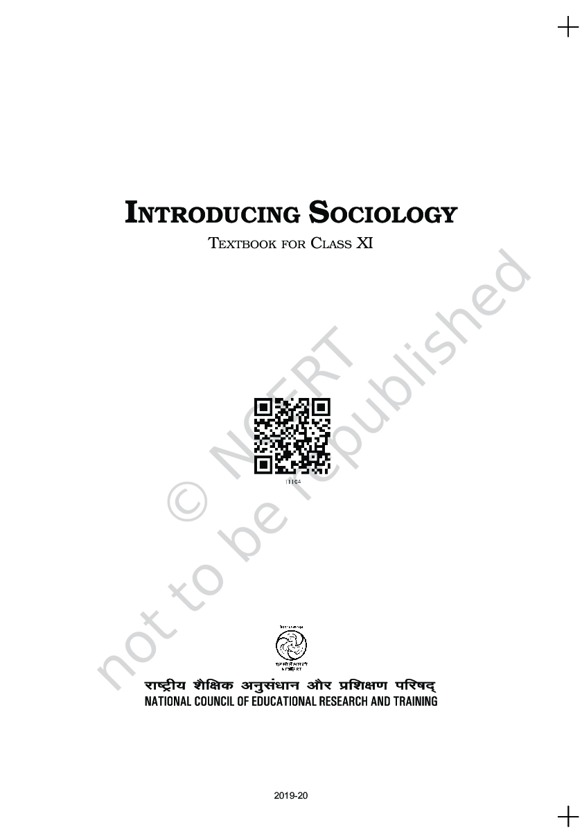 NCERT Introducing Sociology Textbook For Class XI - Page 2