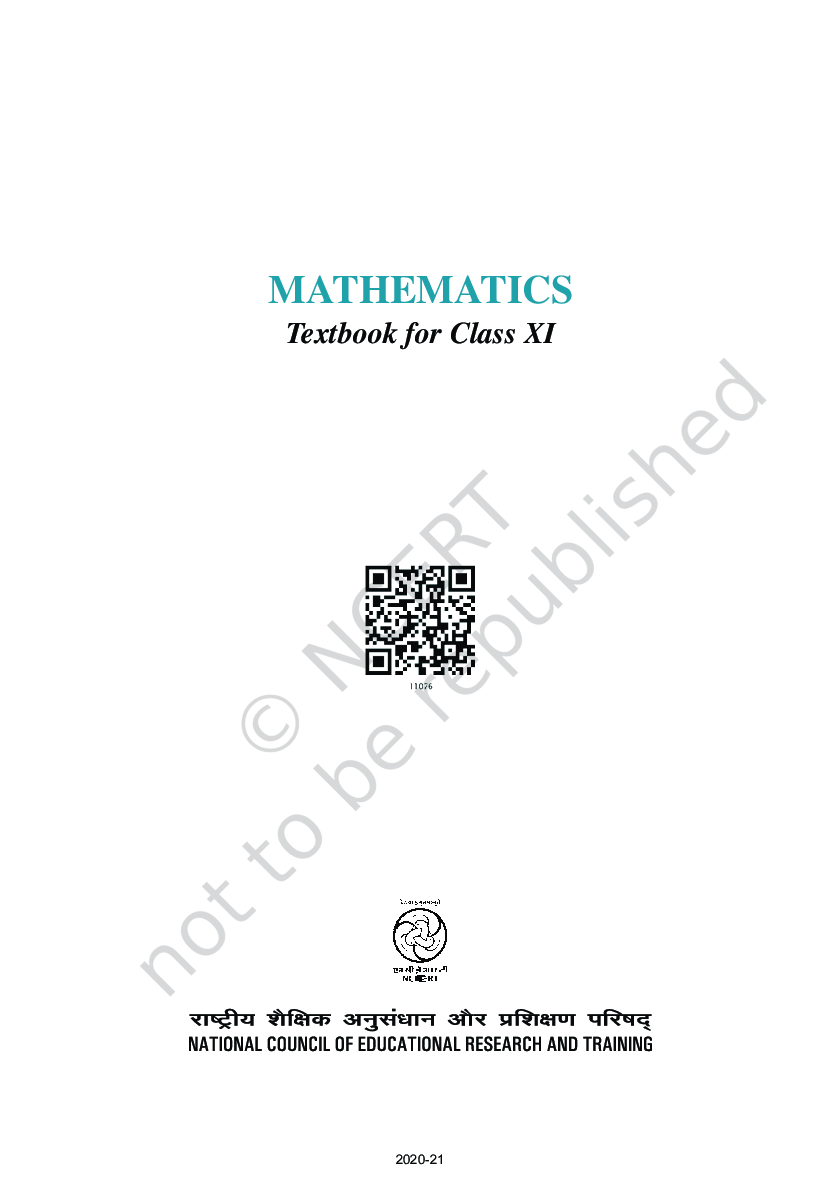 NCERT Mathematics Textbook For Class-XI - Page 2