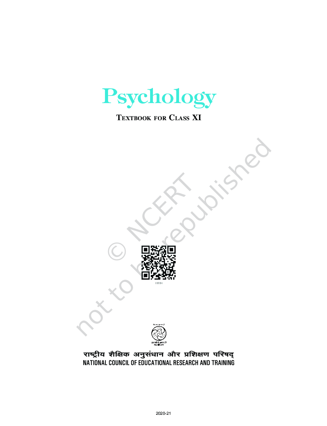 NCERT Psychology Textbook For Class-XI - Page 2
