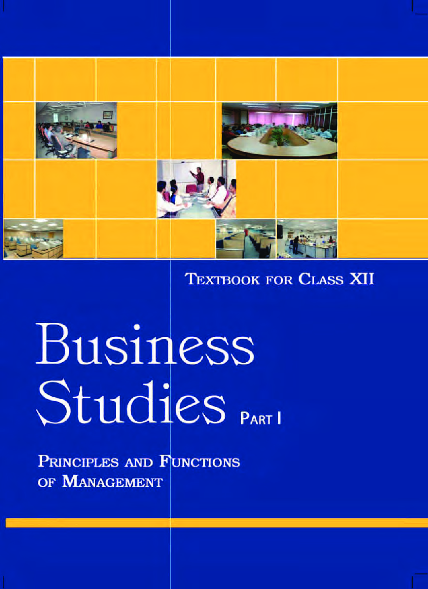 NCERT Business Studies Part-I Textbook For Class-XII - Page 1