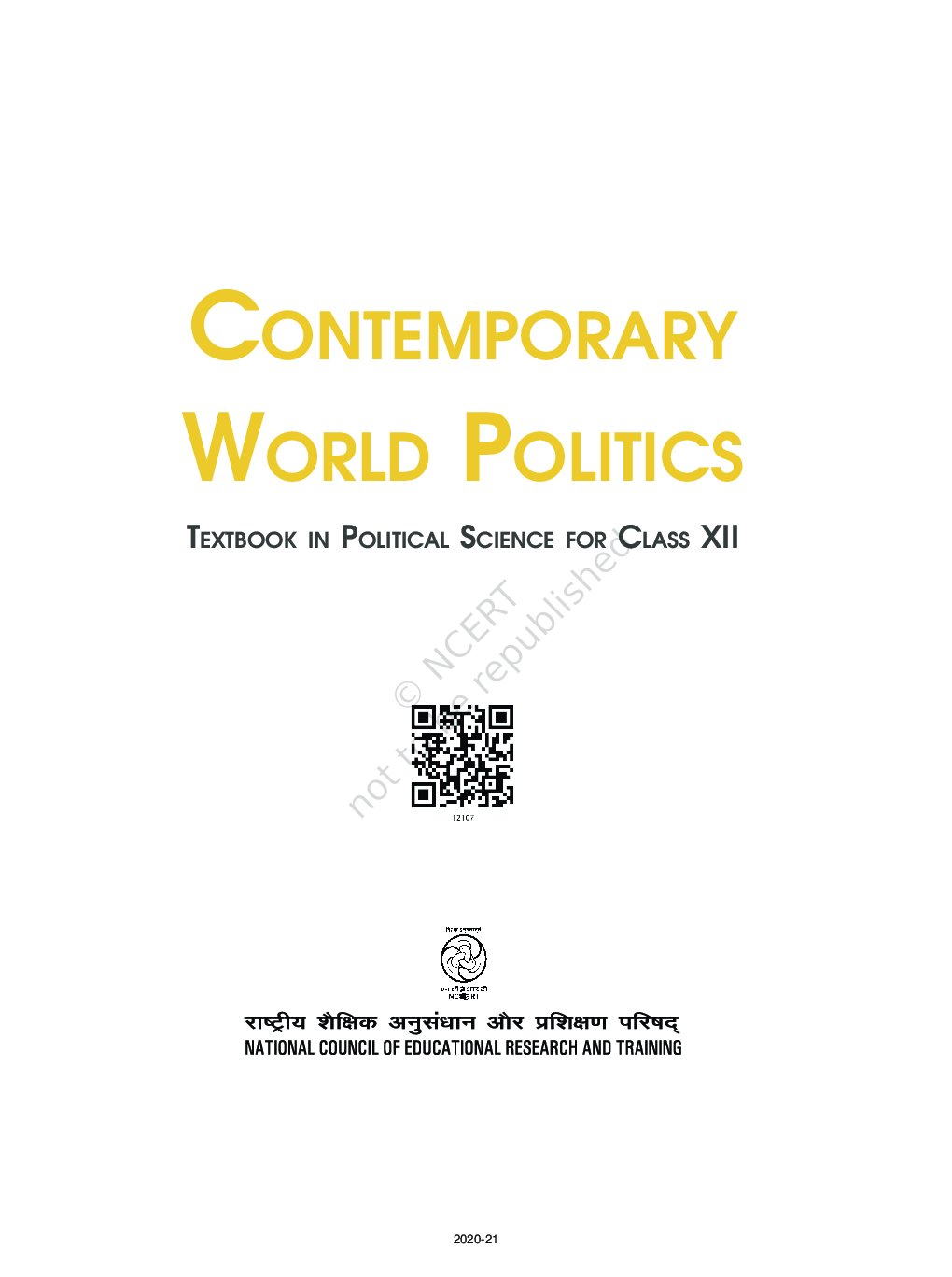 NCERT Contemporary World Politics (Political Science) Textbook For Class-XII - Page 2