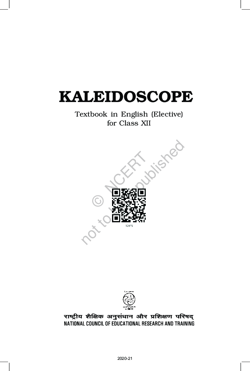 NCERT Kaleidoscope English (Elective) Textbook For Class-XII - Page 2