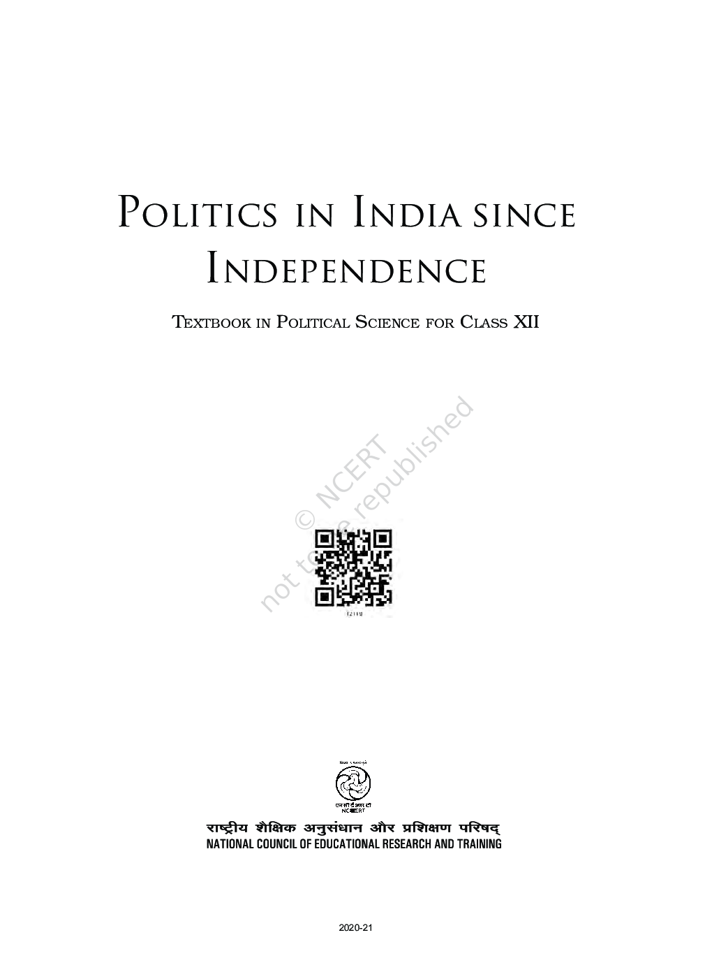 NCERT Politics In India Since Independence (Political Science) Textbook For Class-XII - Page 2