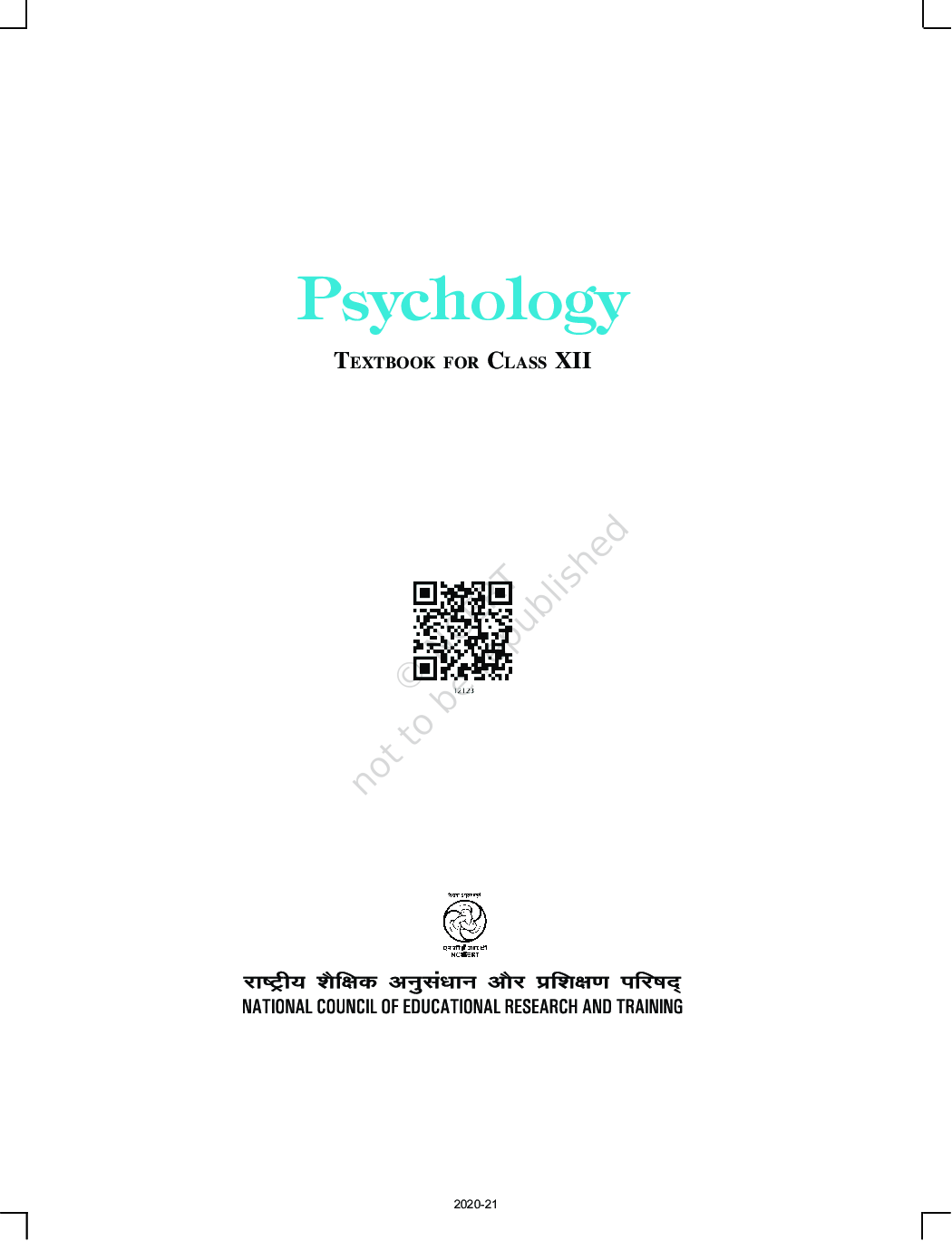 NCERT Psychology Textbook For Class-XII - Page 2