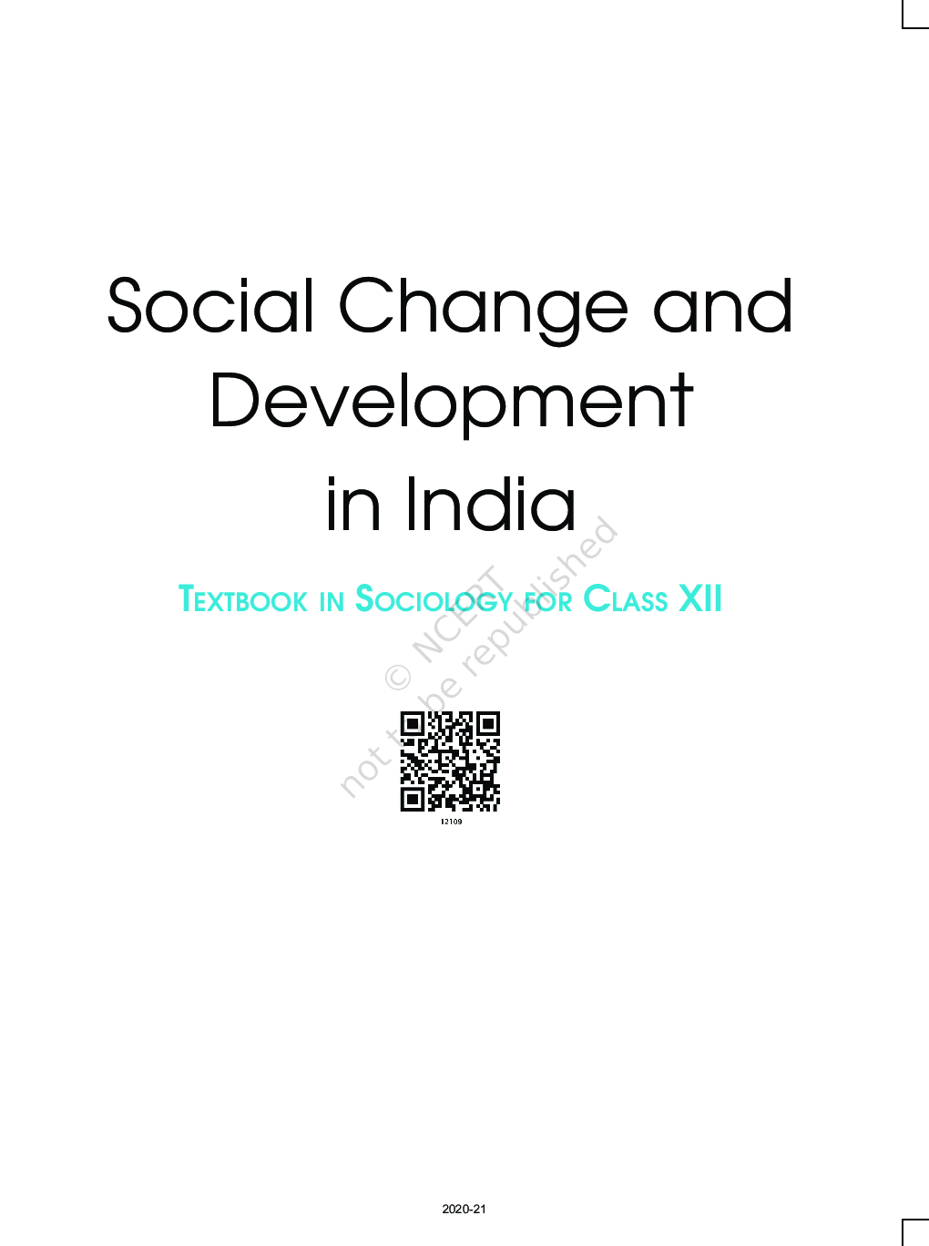 NCERT Social Change and Development in India (Sociology) Textbook For Class-XII - Page 2
