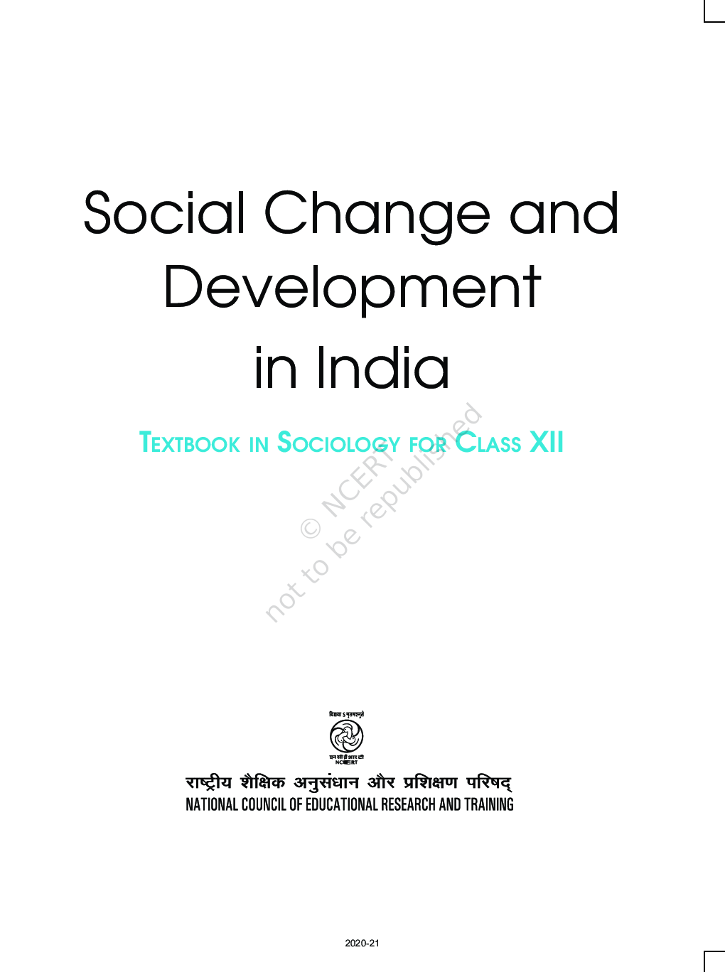 NCERT Social Change and Development in India (Sociology) Textbook For Class-XII - Page 4