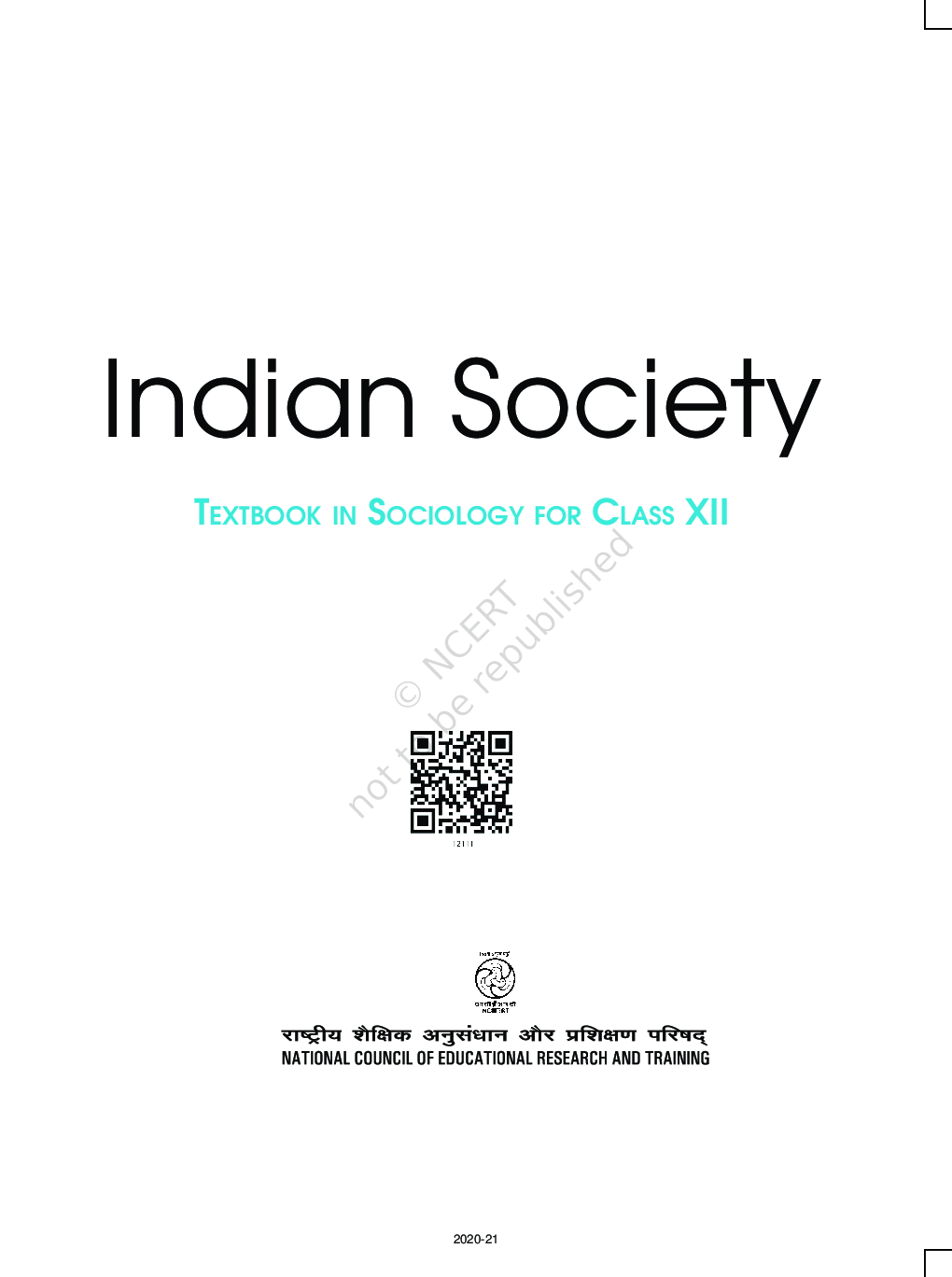 NCERT Indian Society (Sociology) Textbook For Class-XII - Page 2