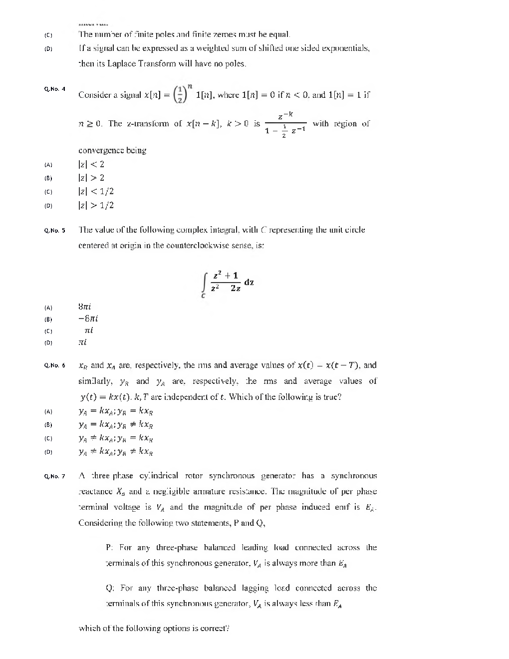 GATE 2020 Electrical Engineering Previous Year Paper With Answer - Page 5