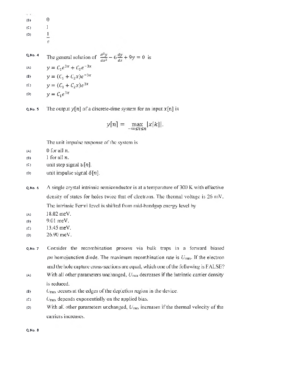 GATE 2020 Electronics And Communication Engineering Previous Year Paper With Answer - Page 5