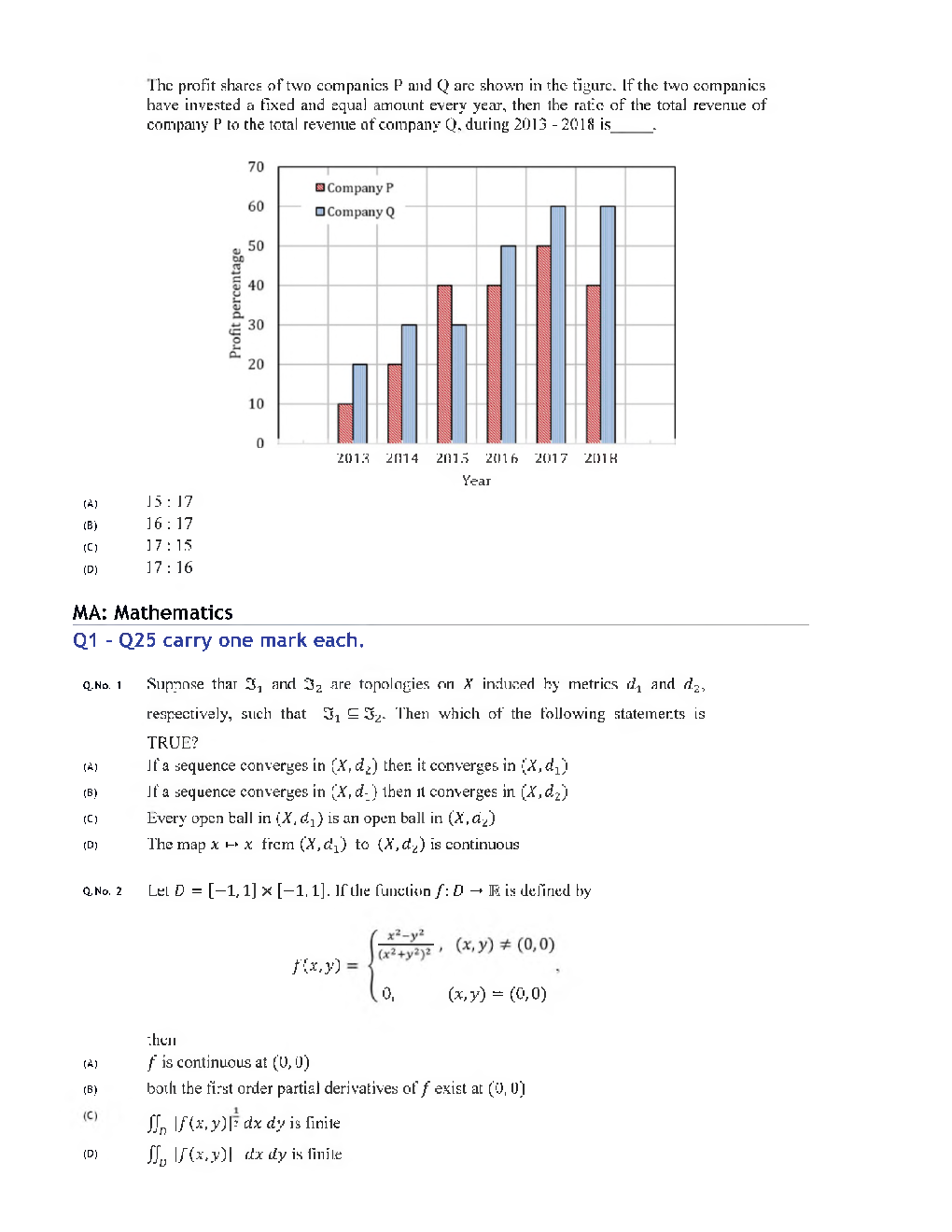 GATE 2020 Mathematics Previous Year Paper With Answer - Page 4