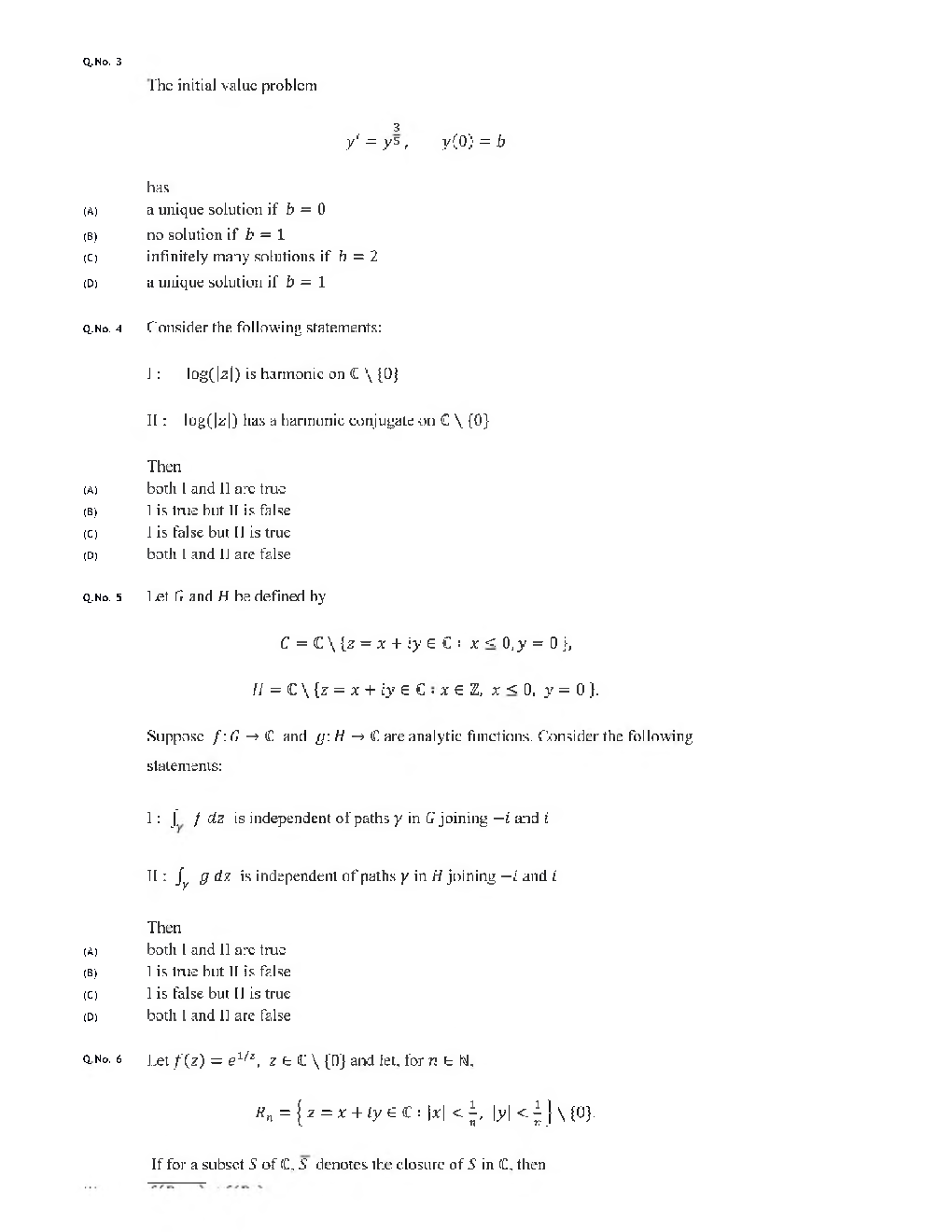 GATE 2020 Mathematics Previous Year Paper With Answer - Page 5