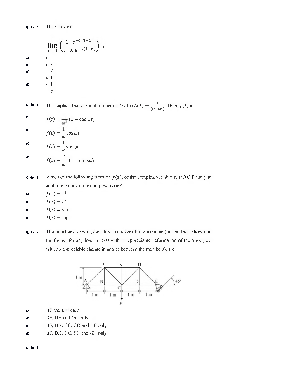 GATE 2020 Mechanical Engineering Previous Year Paper With Answer - Page 5