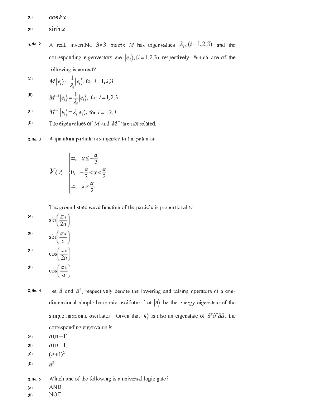 GATE 2020 Physics Previous Year Paper With Answer - Page 5