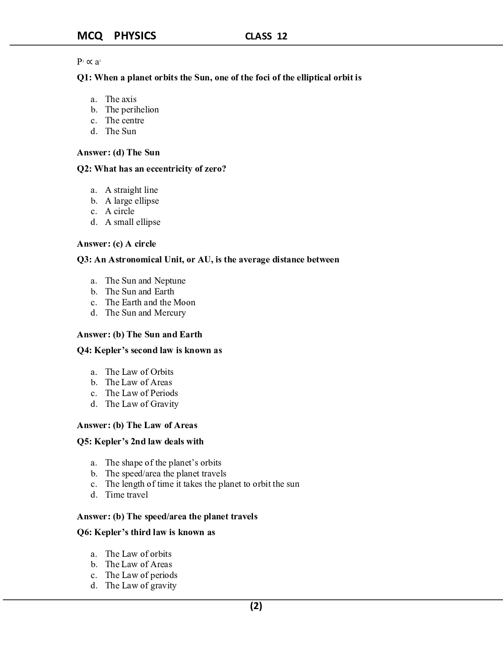 MCQ Physics For Class-12 - Page 3