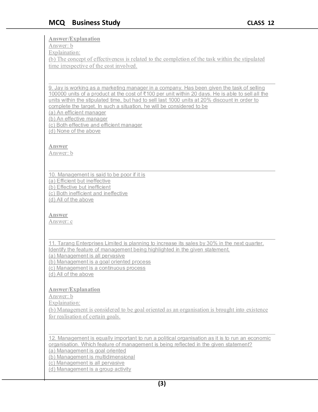 MCQ Business Study For Class-12 - Page 4
