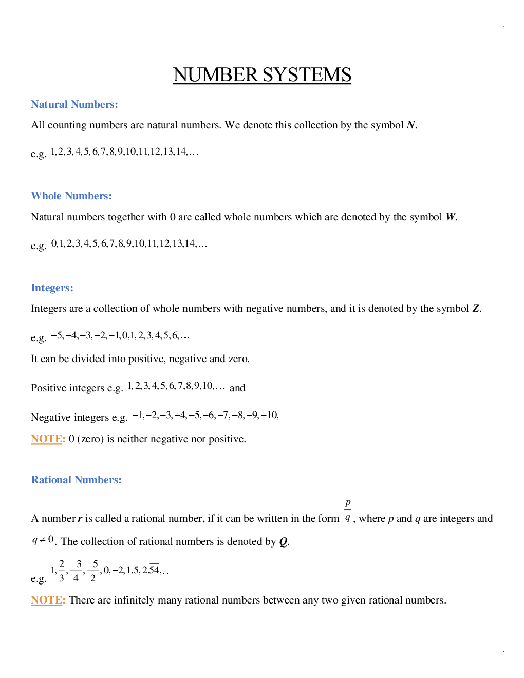 NCERT Maths Study Notes For Class-IX - Page 2