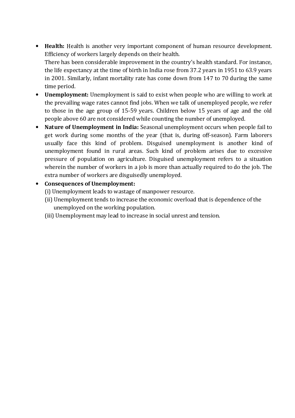 NCERT Social Science (Economics) Study Notes For Class-IX - Page 5