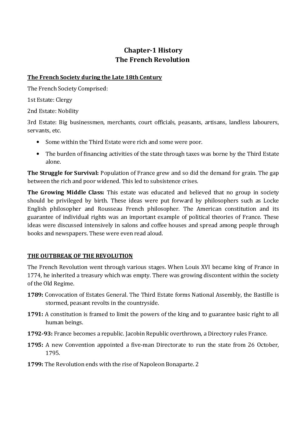 NCERT Social Science (History) Study Notes For Class-IX - Page 2