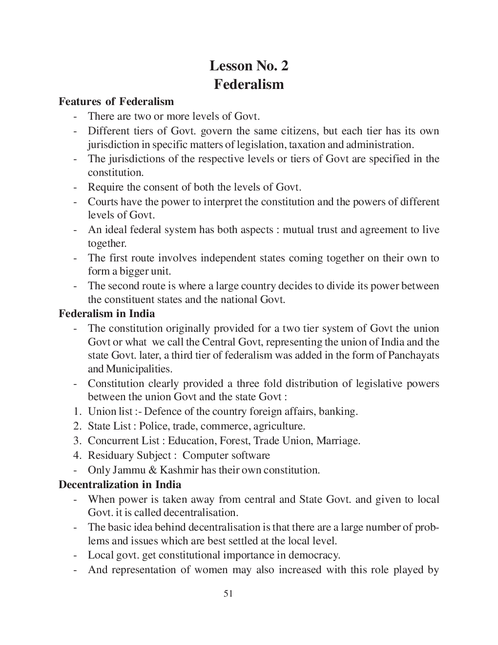 NCERT Social Science (Civics) Study Notes For Class-X - Page 3