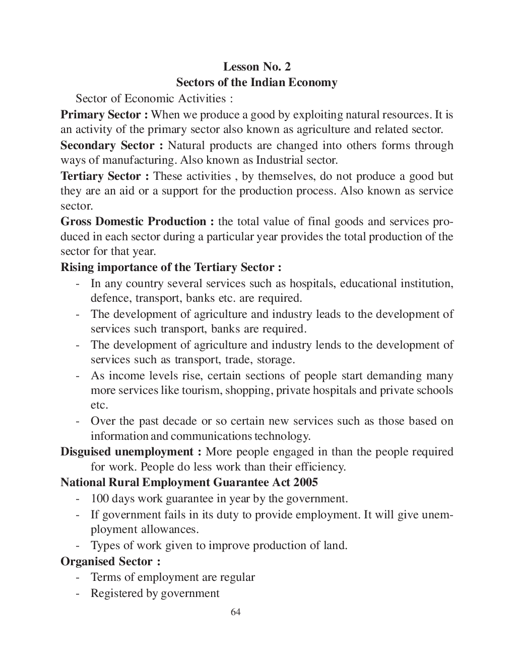 NCERT Social Science (Economics) Study Notes For Class-X - Page 3