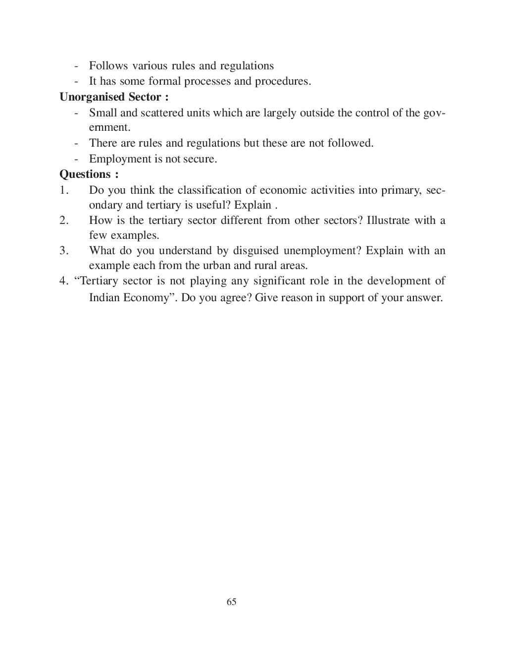 NCERT Social Science (Economics) Study Notes For Class-X - Page 4