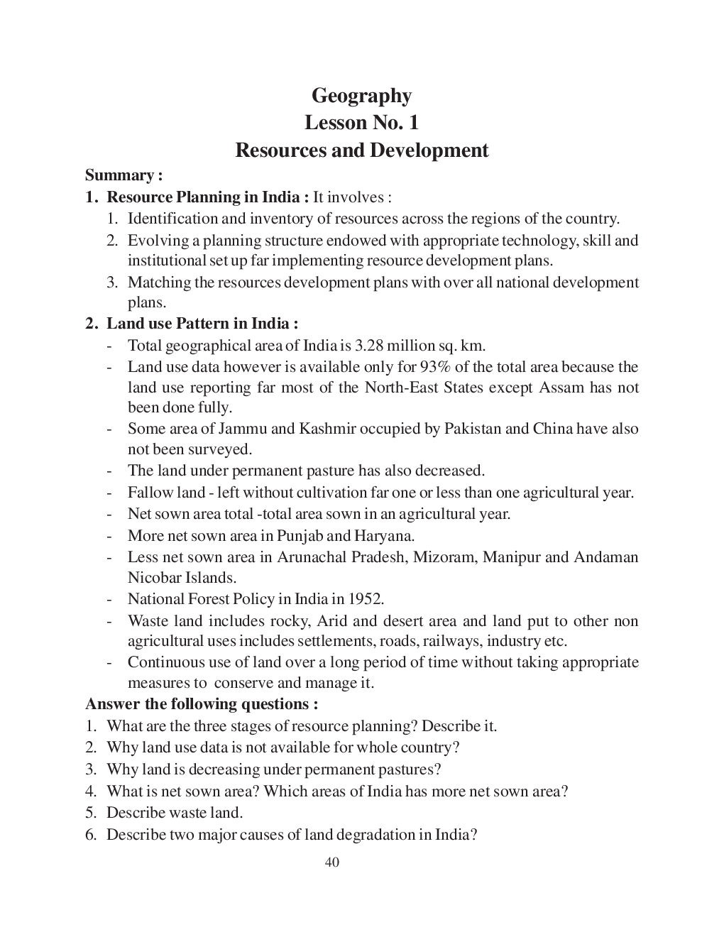 NCERT Social Science (Geography) Study Notes For Class-X - Page 2