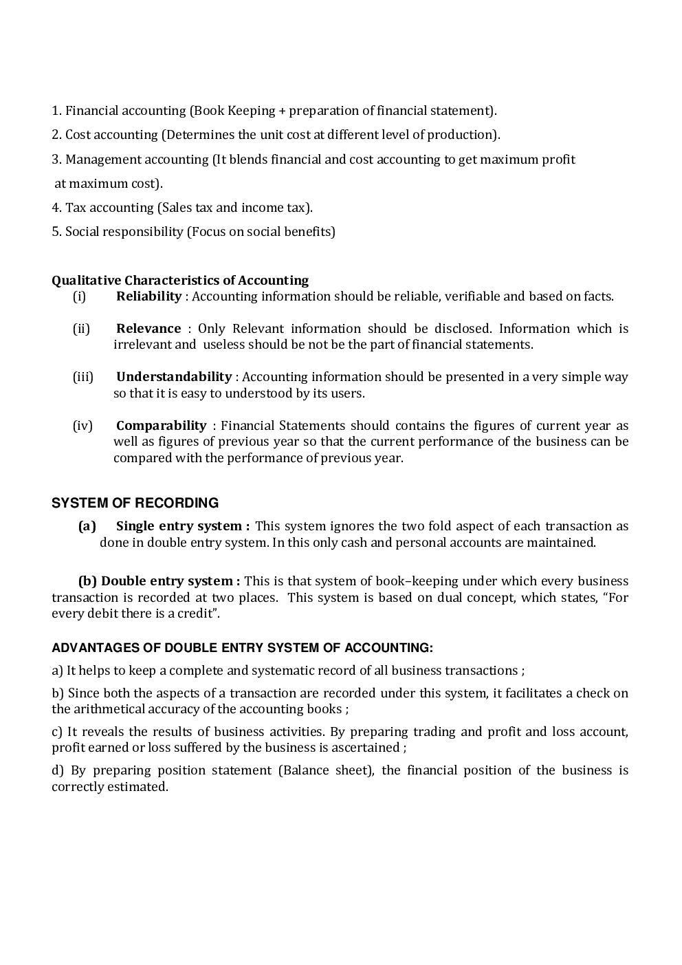 NCERT Account Study Notes For Class-XI - Page 5