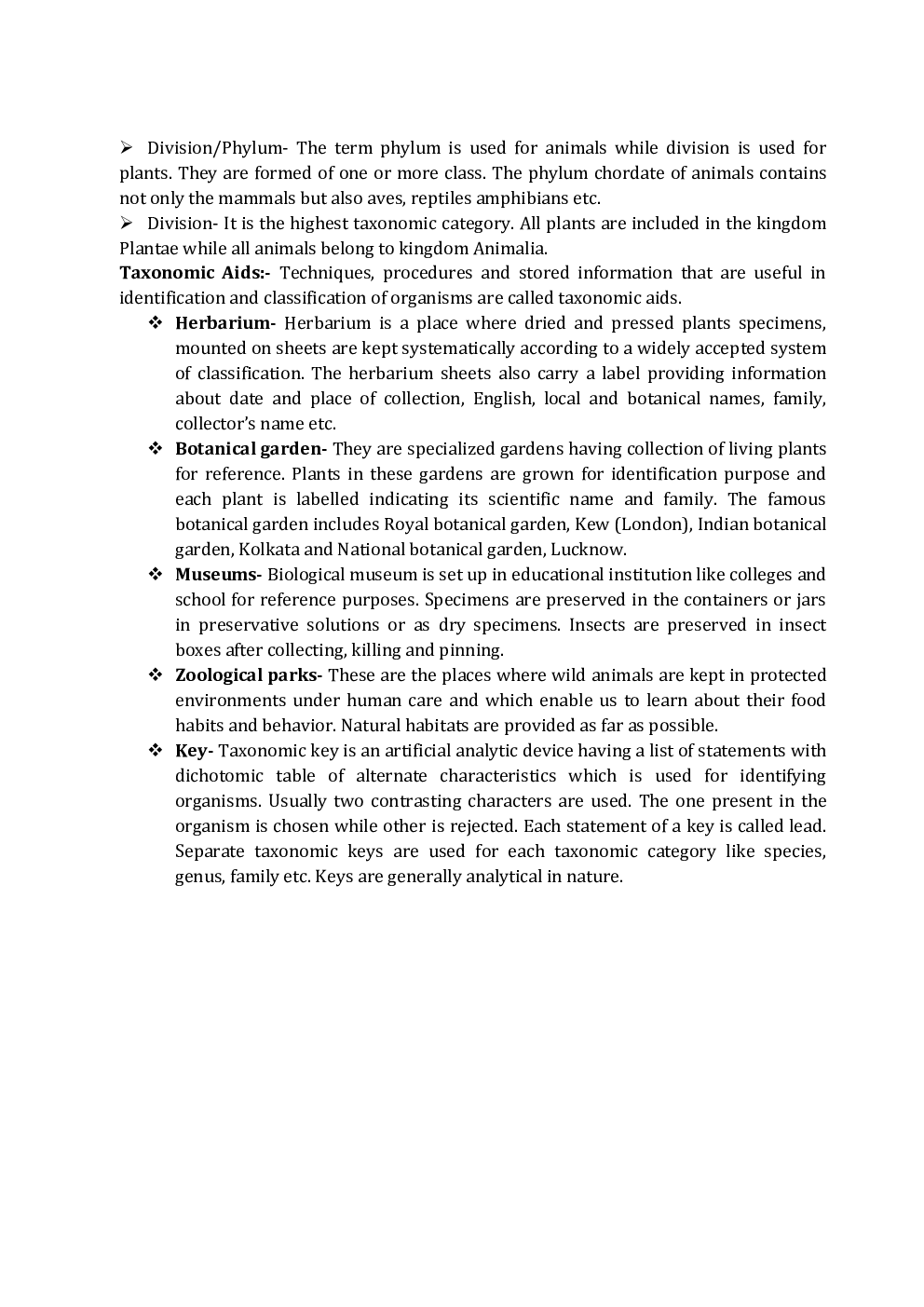 NCERT Biology Study Notes For Class-XI - Page 5