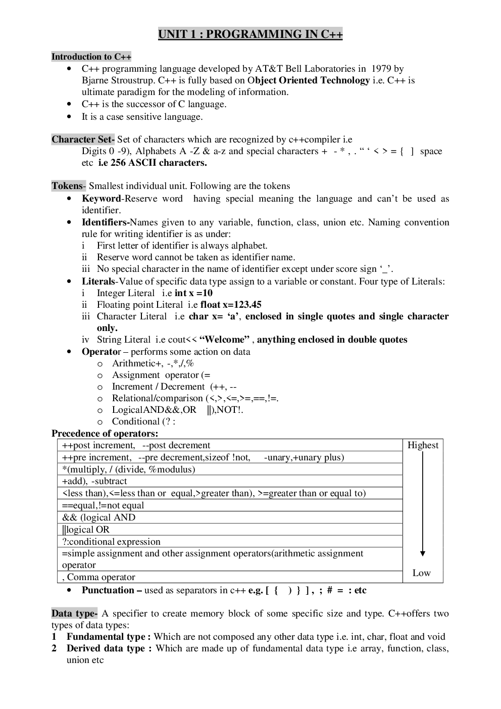 NCERT Computer Science Study Notes For Class-XII - Page 2