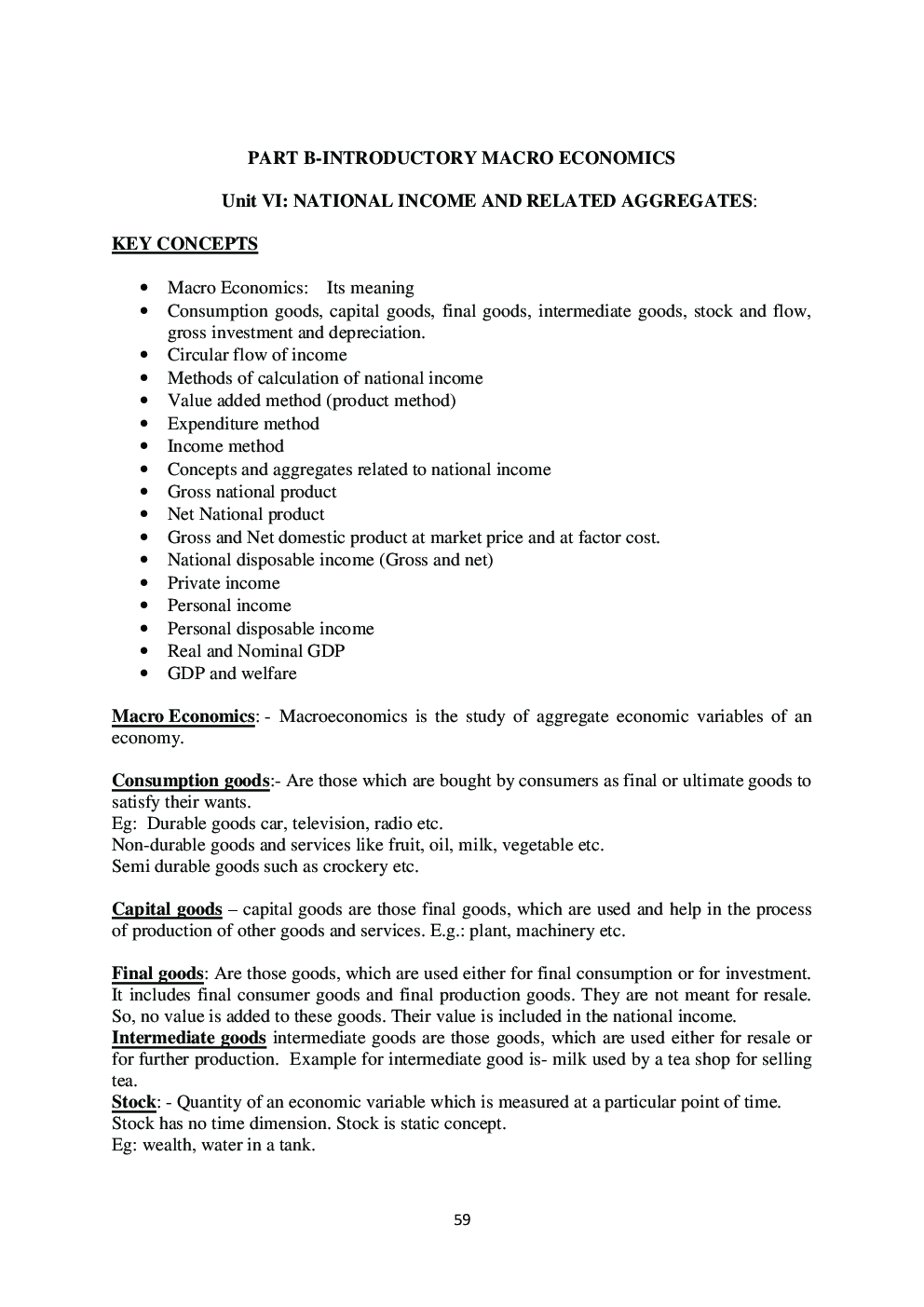 NCERT Economics Study Notes For Class-XII - Page 2