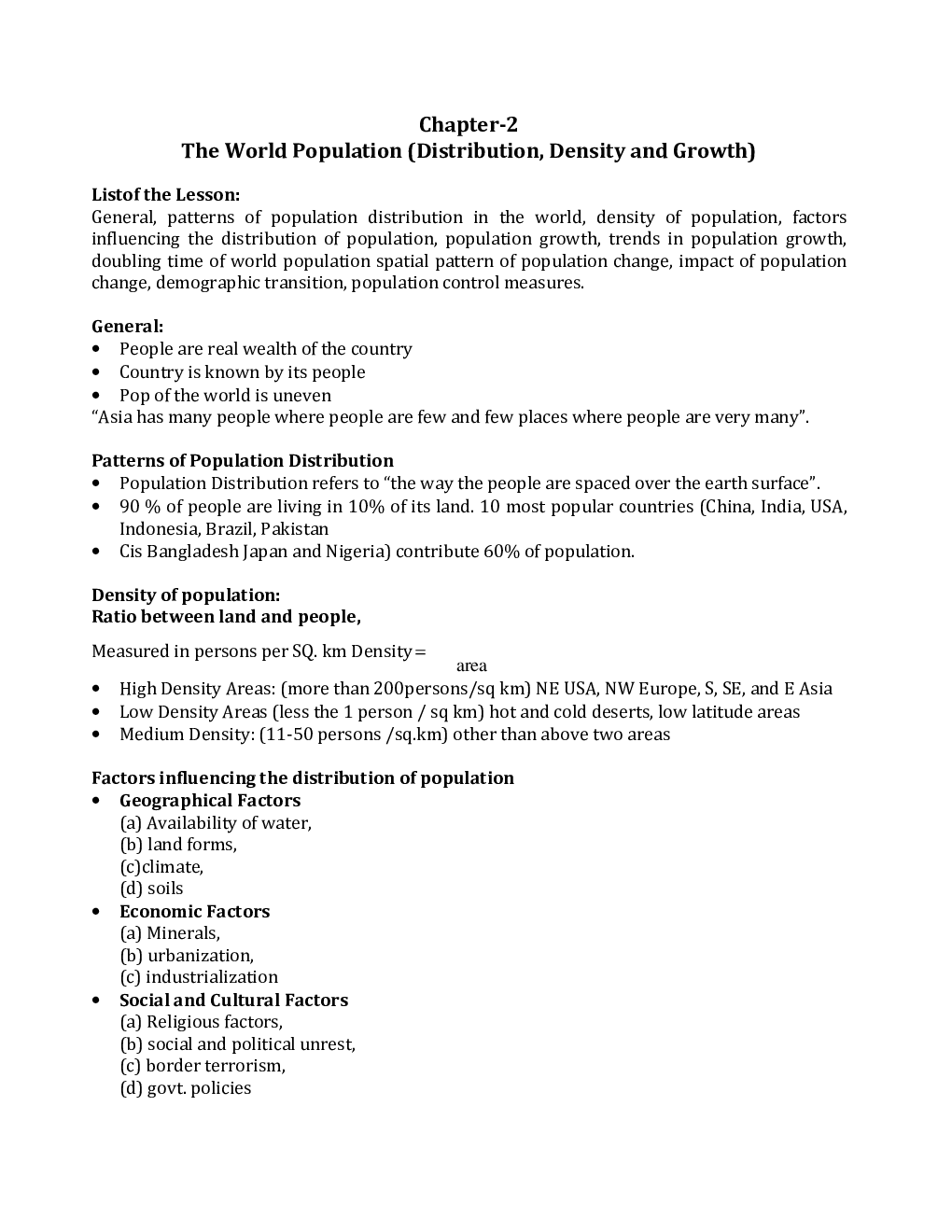 NCERT Geography Study Notes For Class-XII - Page 5
