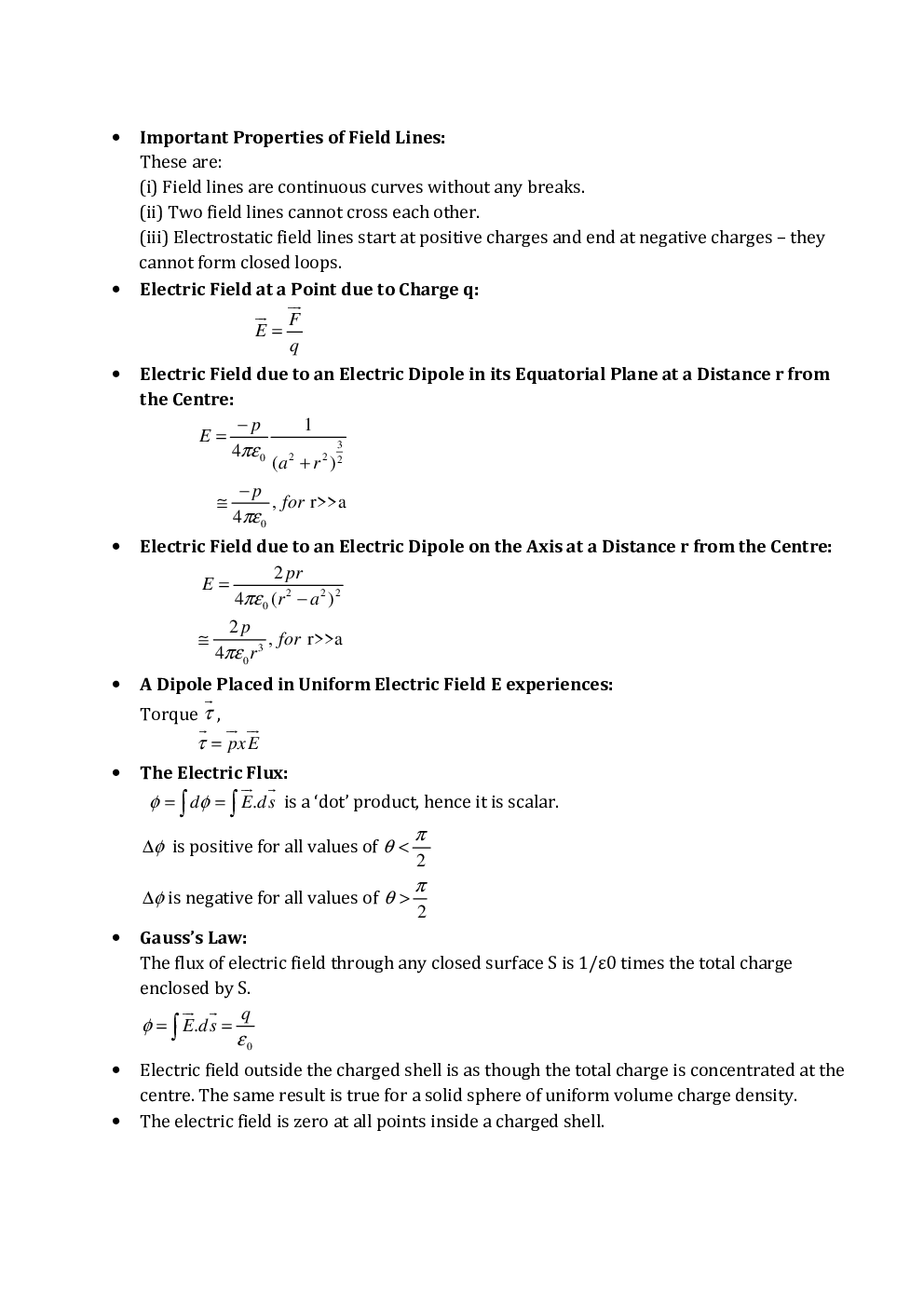 NCERT Physics Study Notes For Class-XII - Page 3