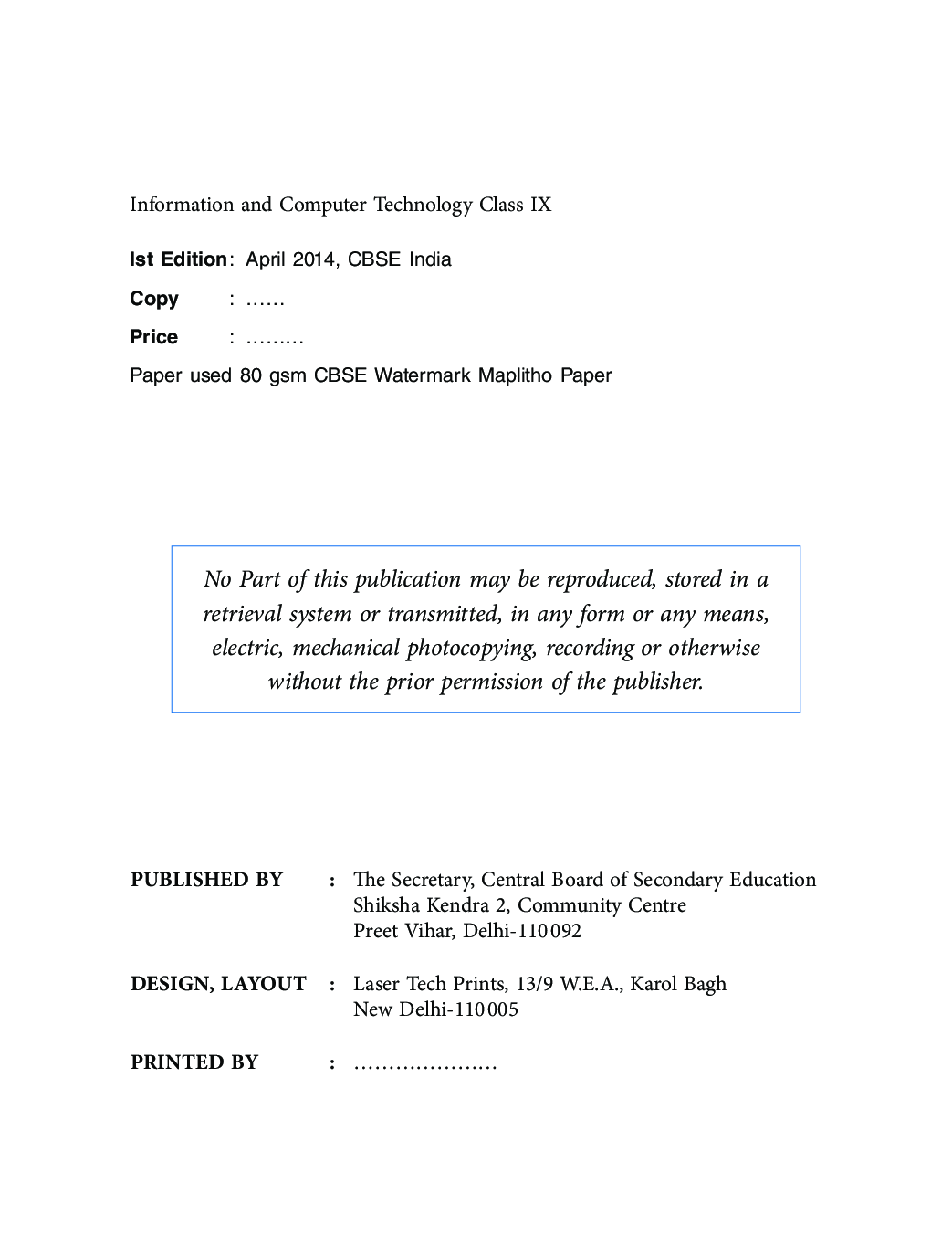 NCERT Information And Computer Technology For Class IX - Page 3
