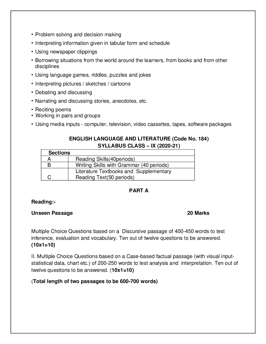 CBSE Reduced Syllabus All Subject For Class-9 - Page 4