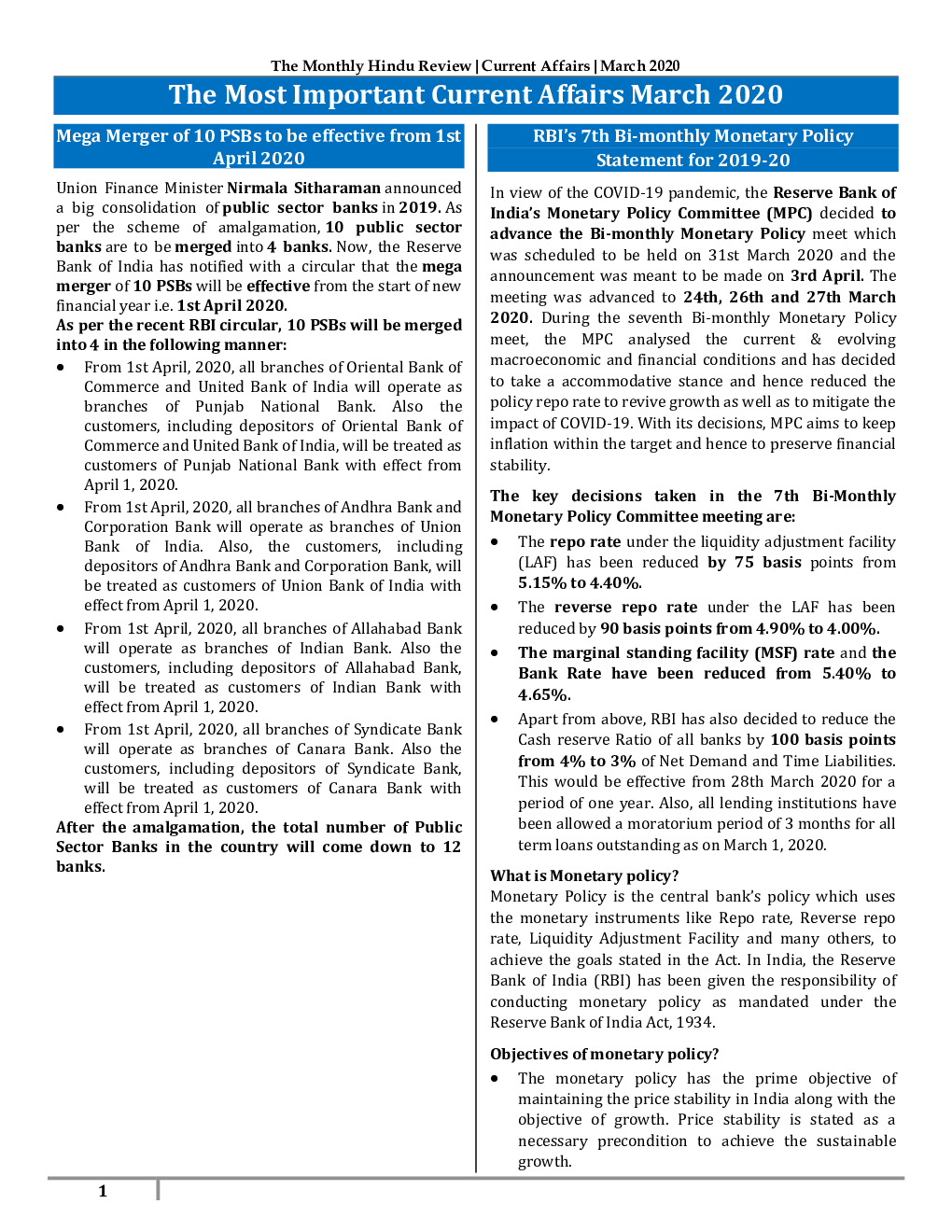 GK And Current Affairs March 2020 In English - Page 2