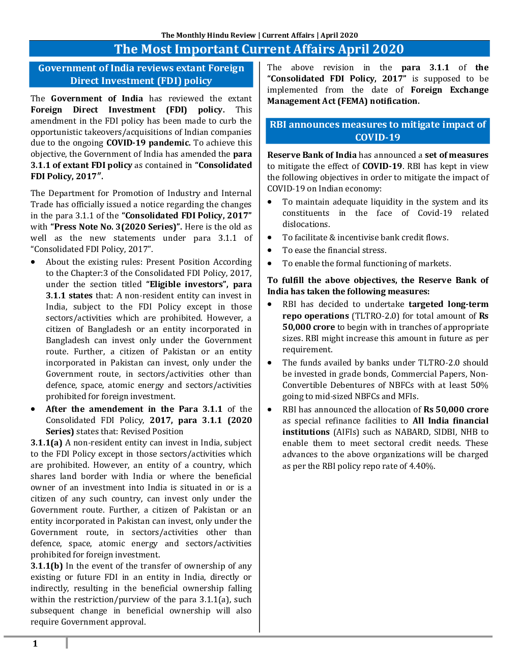 GK And Current Affairs April 2020 In English - Page 2