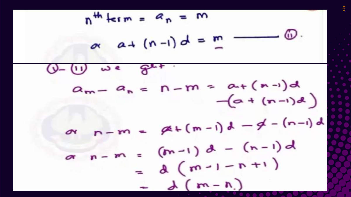 Arithmetic Progression And Geometric Progression - Page 5