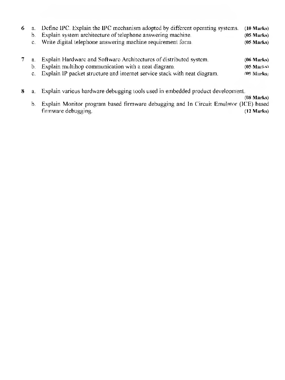 VTU CSE 7th Sem Previous Year Question Paper Embedded Computing System July 2018 - Page 3