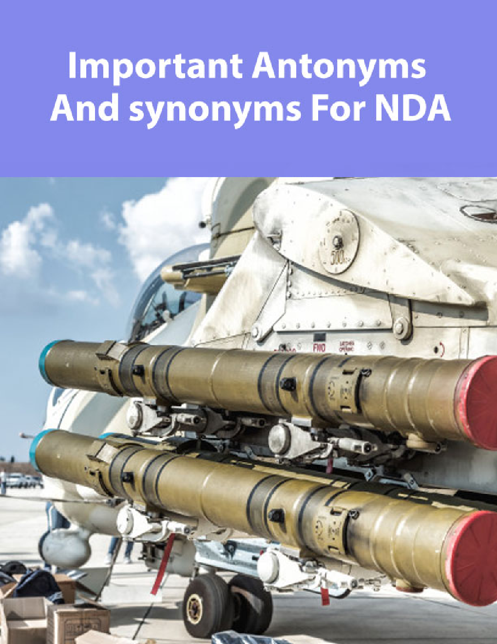 Important Antonyms And Synonyms For NDA - Page 1