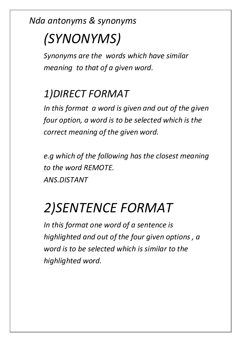 Important Antonyms And Synonyms For NDA - Page 4