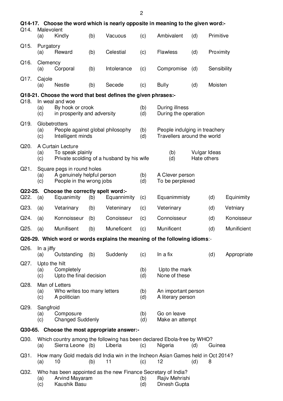 AFCAT Model Question Paper 1 With Answer Key - Page 3