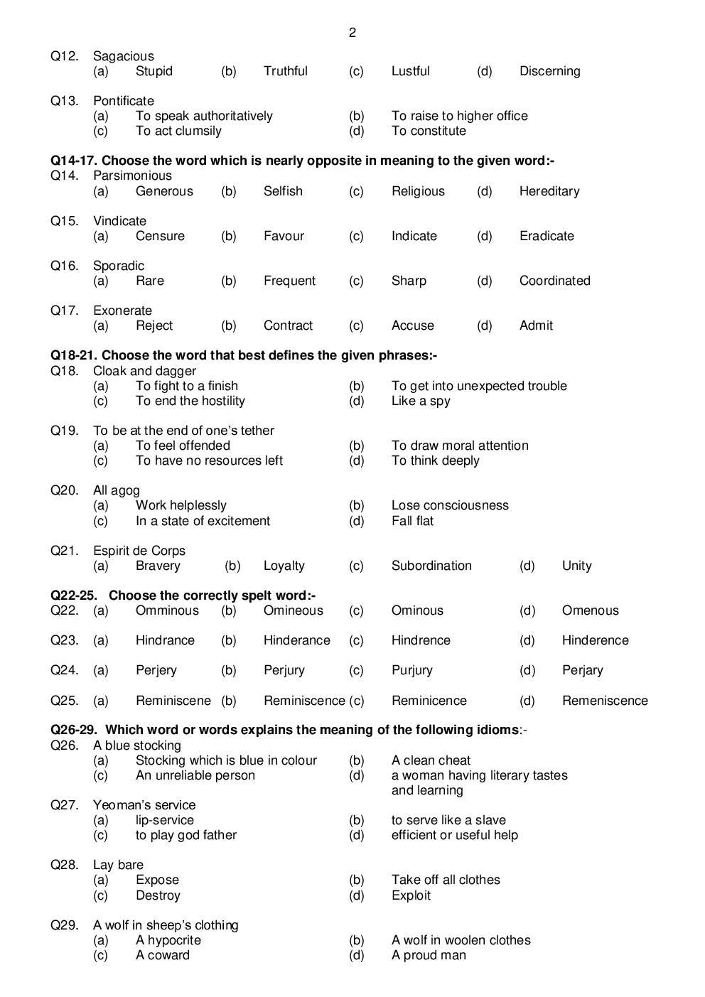 AFCAT Model Question Paper 3 With Answer Key - Page 3