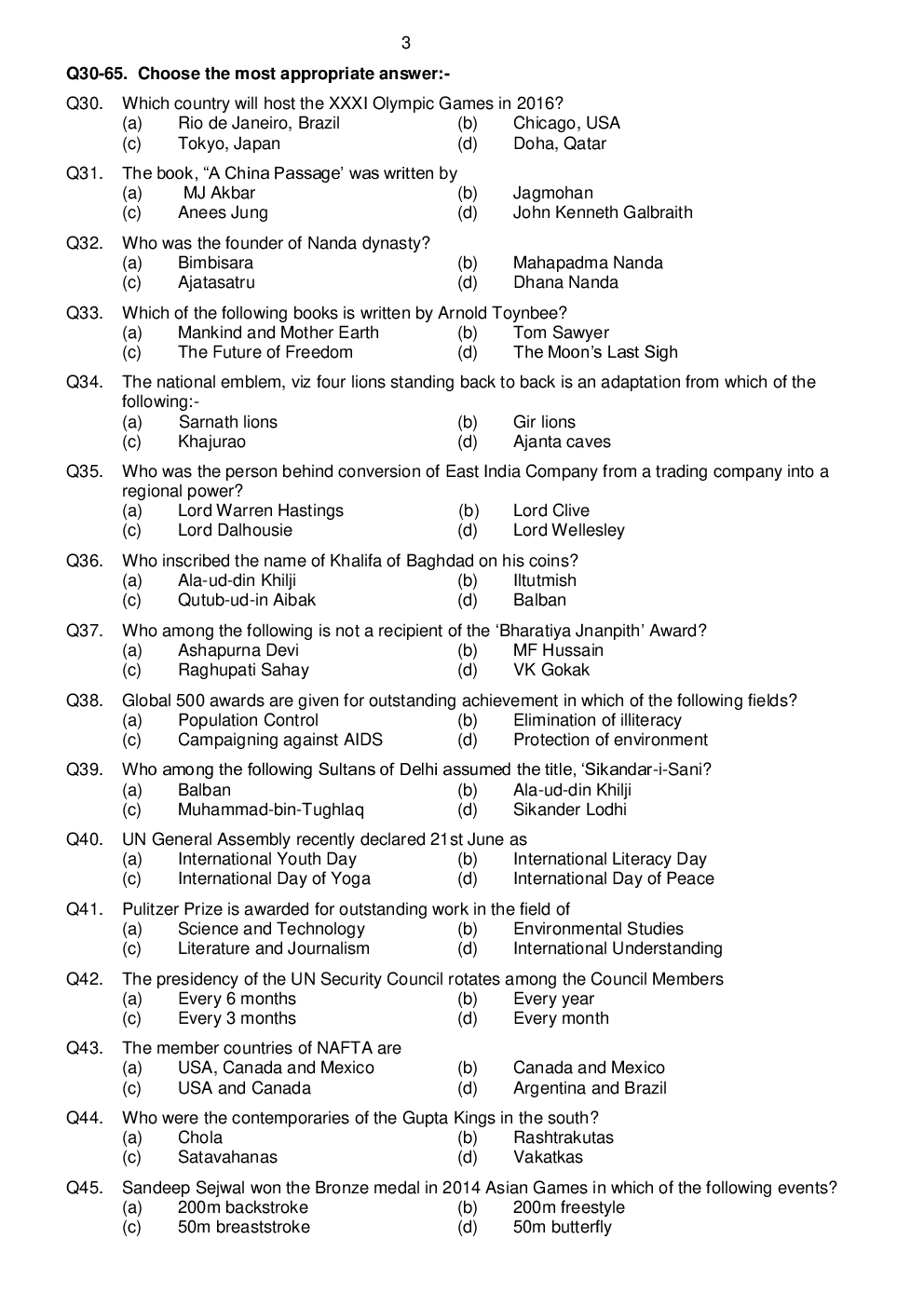 AFCAT Model Question Paper 4 With Answer Key - Page 4