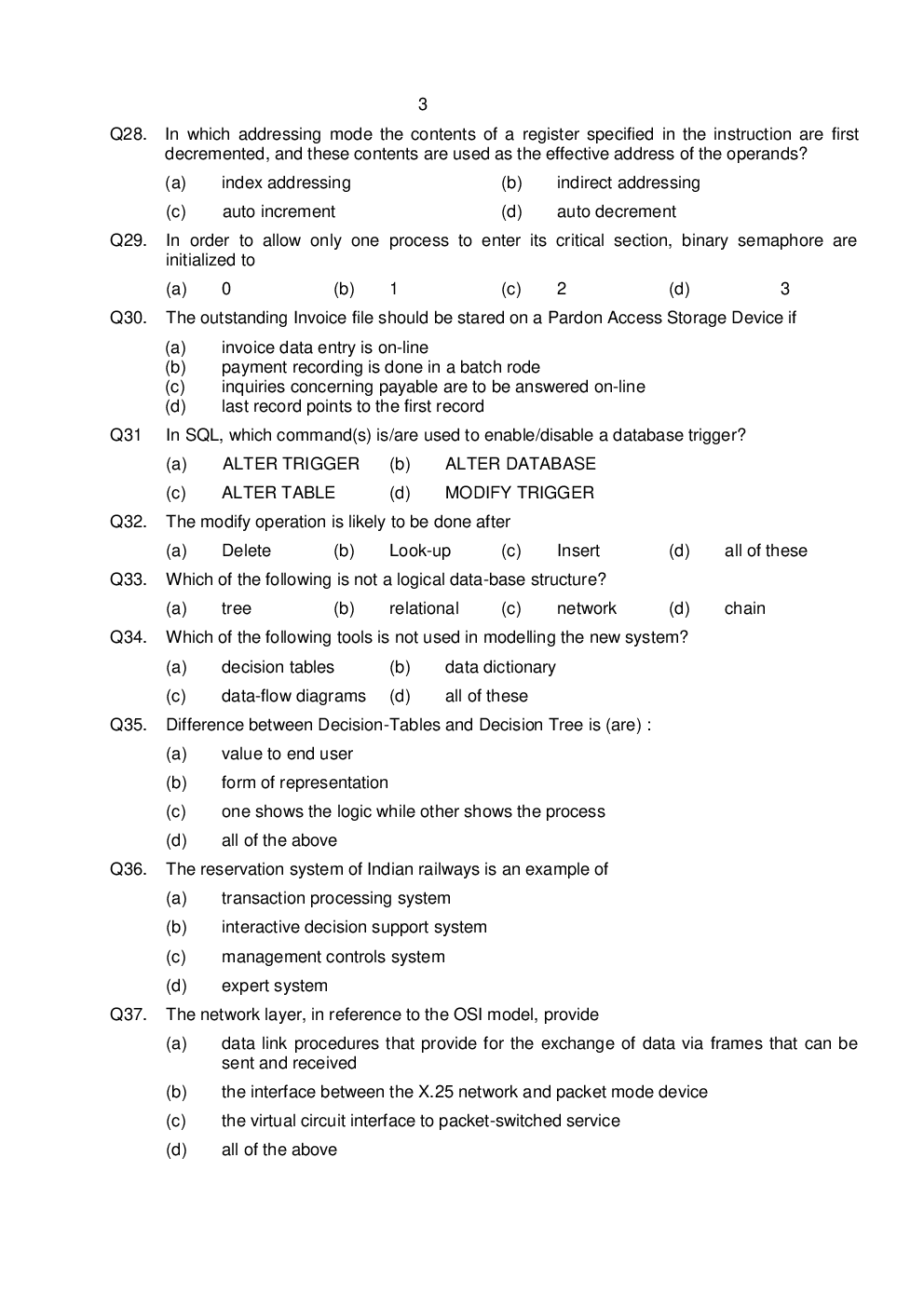 AFCAT-EKT Computer Science 1 Model Question Paper With Answer Key - Page 4