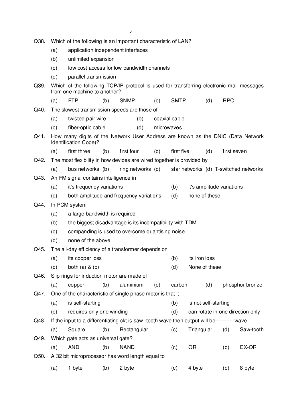 AFCAT-EKT Computer Science 1 Model Question Paper With Answer Key - Page 5
