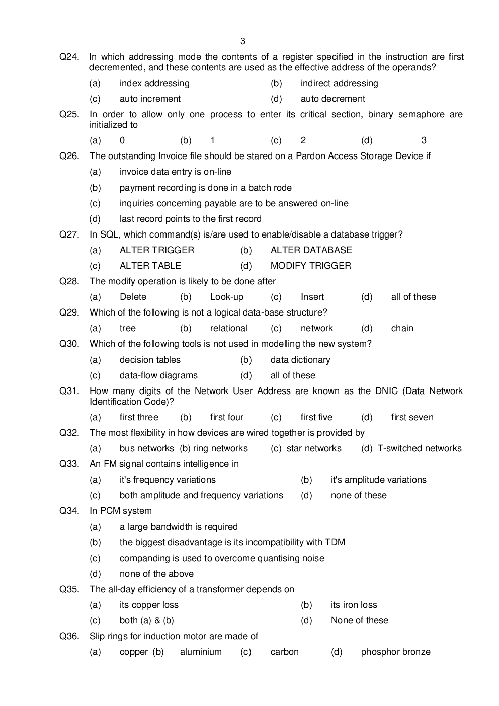 AFCAT-EKT Computer Science 2 Model Question Paper With Answer Key - Page 4