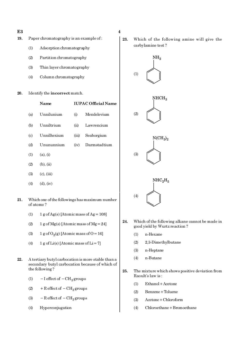 NEET 2020 Previous Year Paper With Answer Key Paper-3 - Page 4