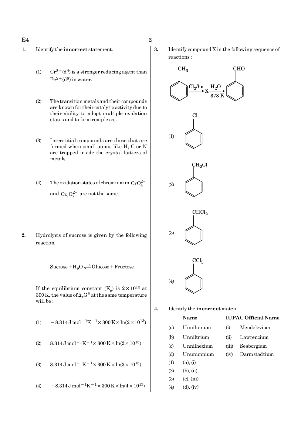 NEET 2020 Previous Year Paper With Answer Key Paper-4 - Page 2