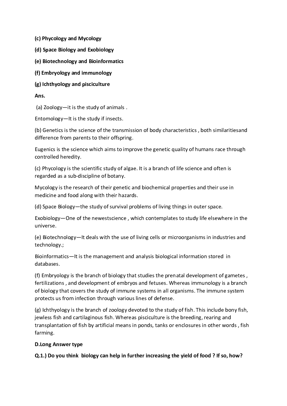 ICSE Selina Textbook Solution Biology Class 9 - Page 5