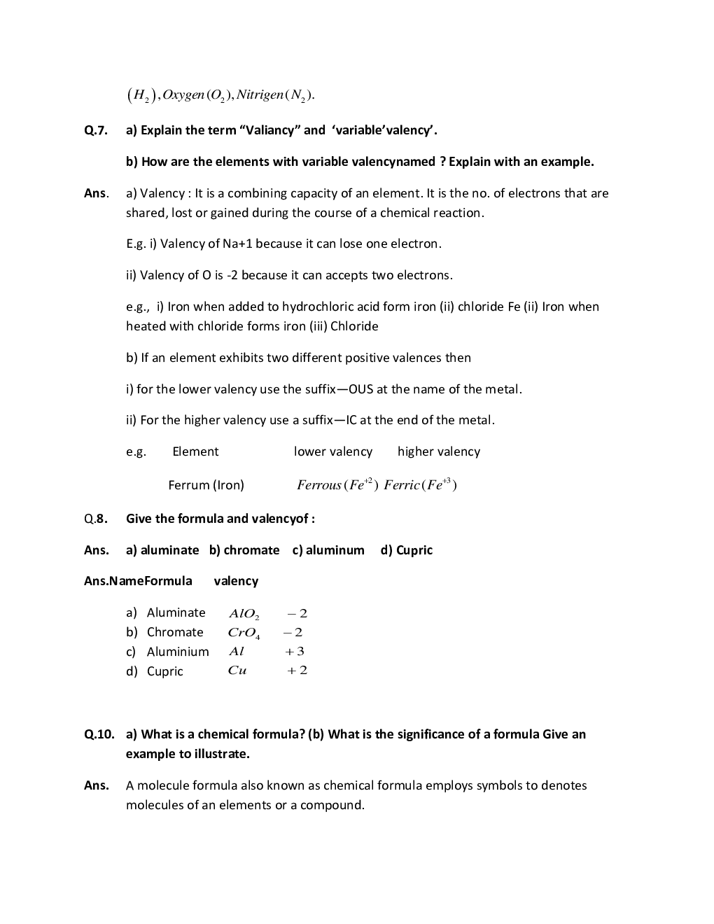 ICSE Selina Textbook Solution Chemistry Class 9 - Page 3